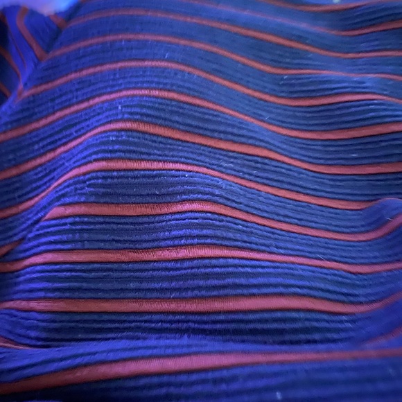 Maeve 3/4 sleeve, navy blue and red stripes, size 10. Round neckline. - Picture 6 of 6